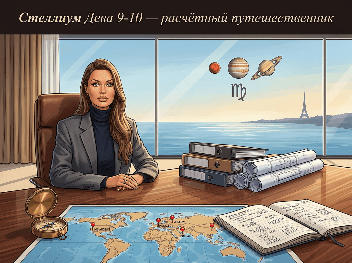 Расчётный путешественник — иллюстрация доминанты карты Виктории Бони