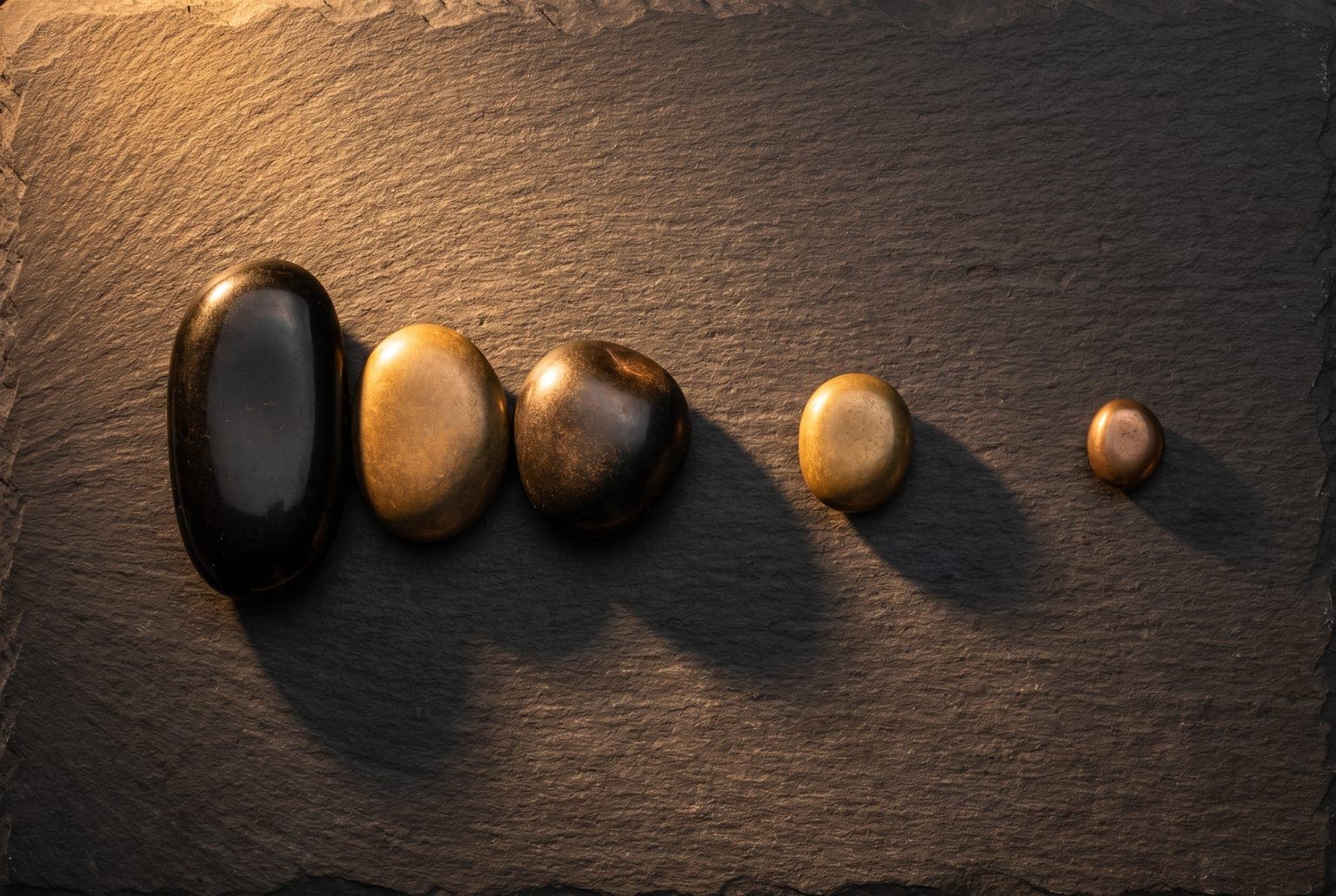 Пять камней разного размера — иерархия пяти главных аспектов