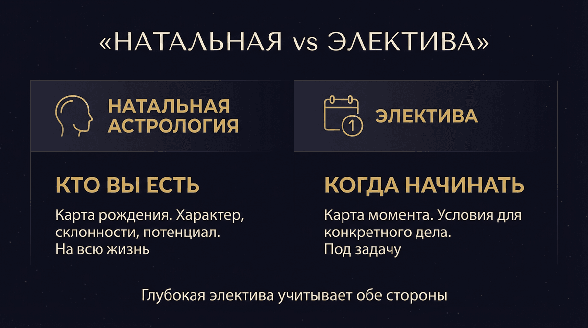Натальная астрология vs электива