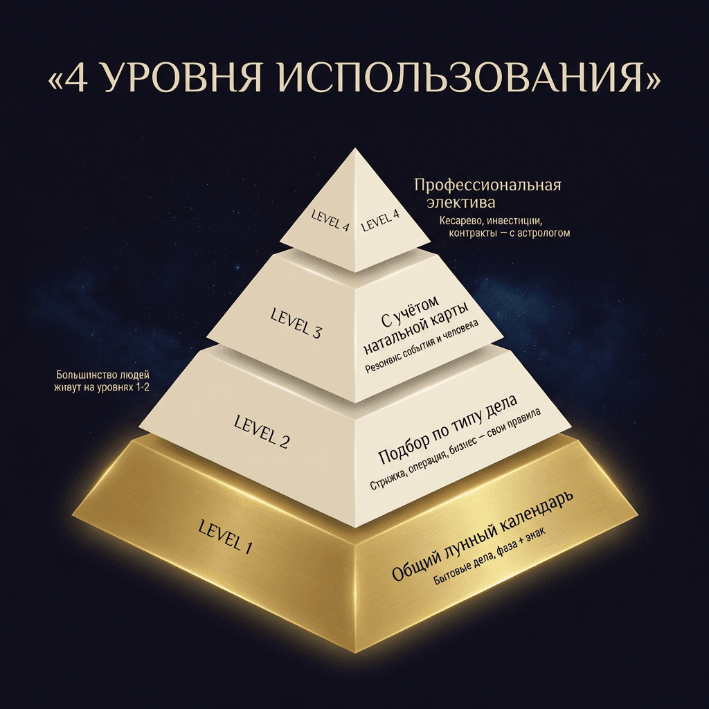 4 уровня использования электива