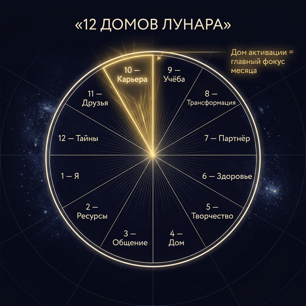 12 домов Лунара