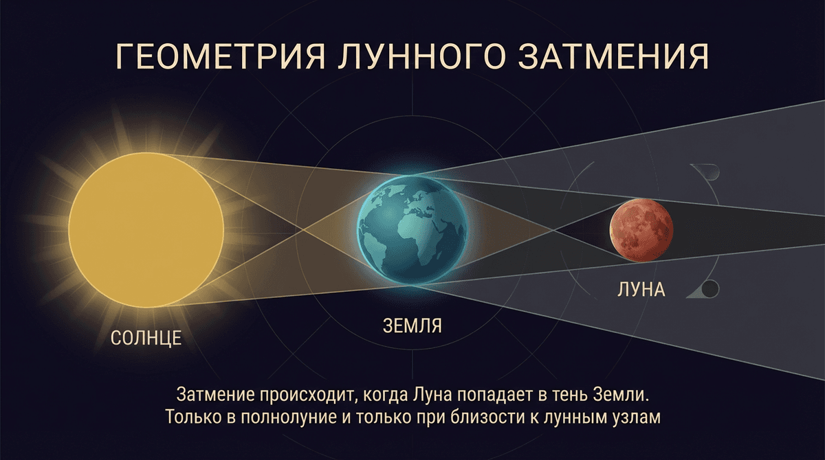 Геометрия лунного затмения