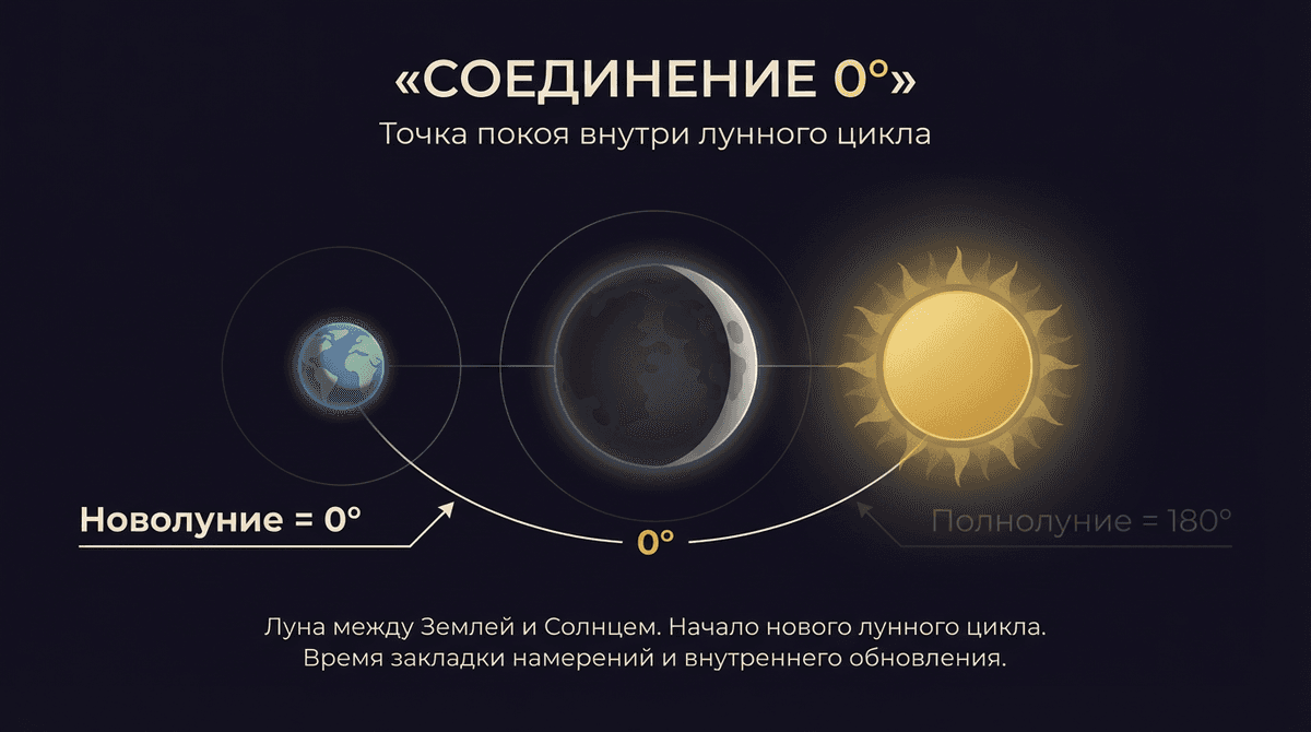Соединение Солнца и Луны 0°