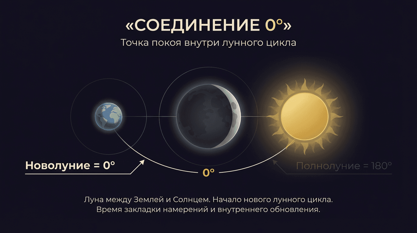 Соединение Солнца и Луны 0°