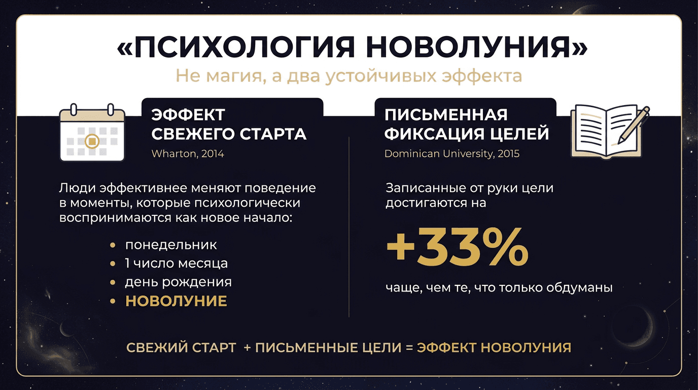 Психология новолуния — эффект свежего старта