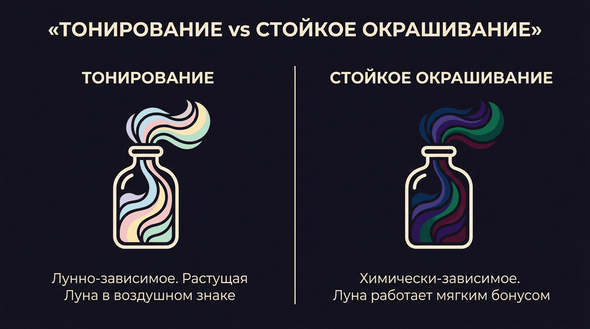 Тонирование vs стойкое окрашивание