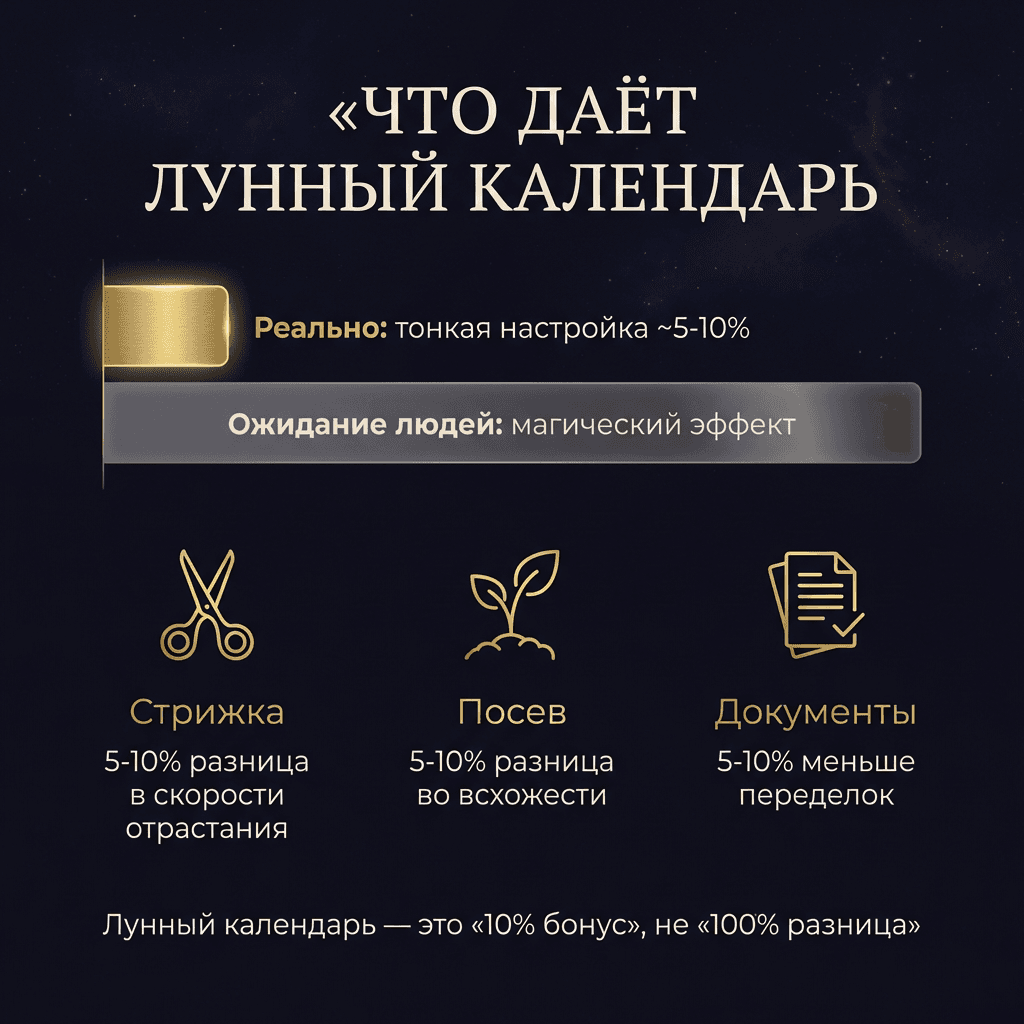 Реалистичные ожидания от лунного календаря