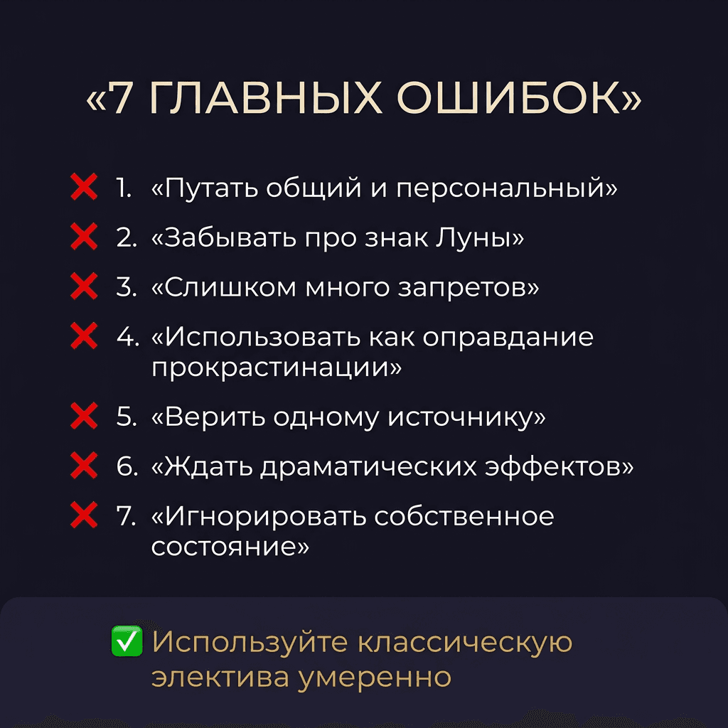 7 главных ошибок лунного календаря