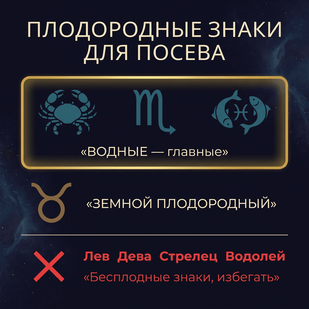 Плодородные знаки для посева