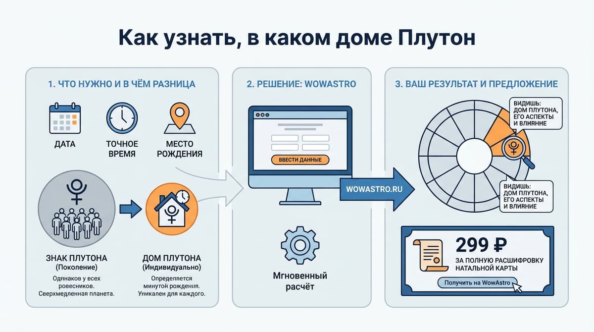 Как узнать, в каком доме Плутон