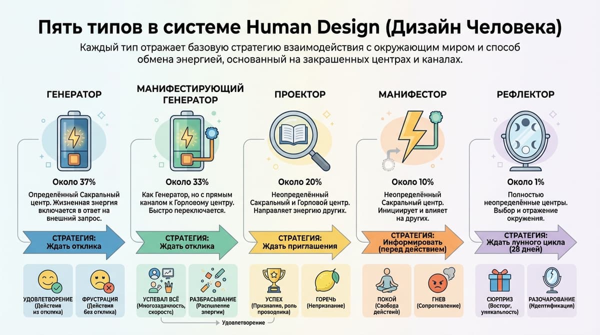 Пять типов в системе Human Design