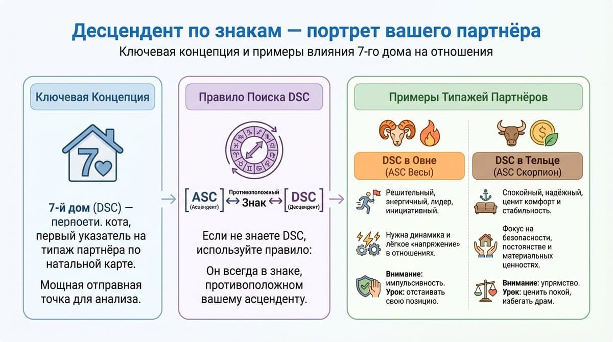 Десцендент по знакам — портрет вашего партнёра