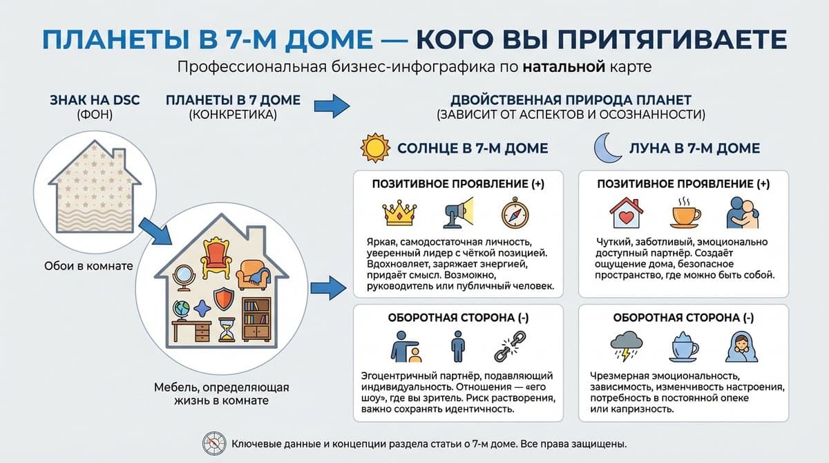 Планеты в 7-м доме — кого вы притягиваете