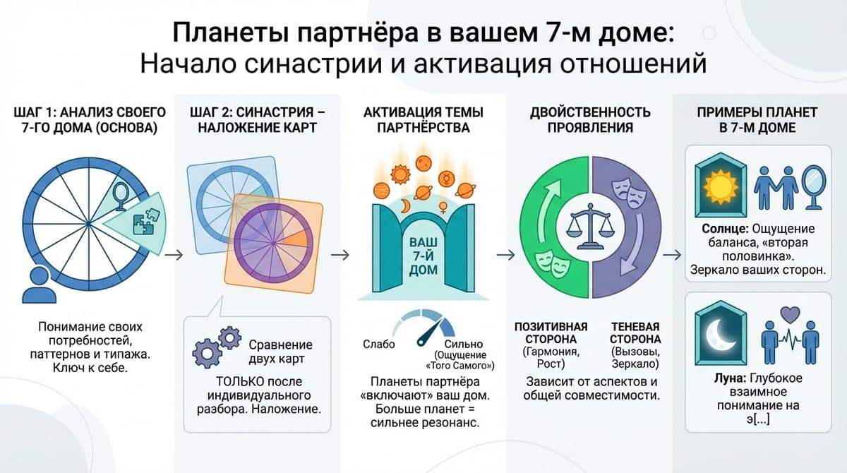 Планеты партнёра в вашем 7-м доме — начало синастрии