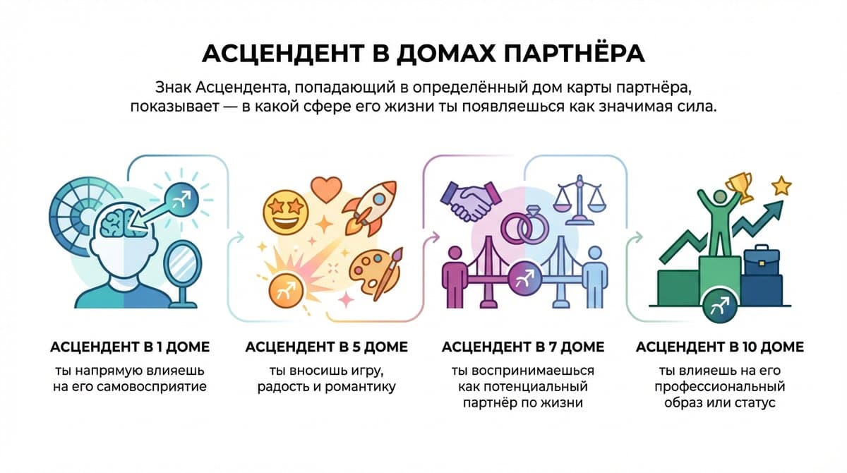 Асцендент в домах партнёра