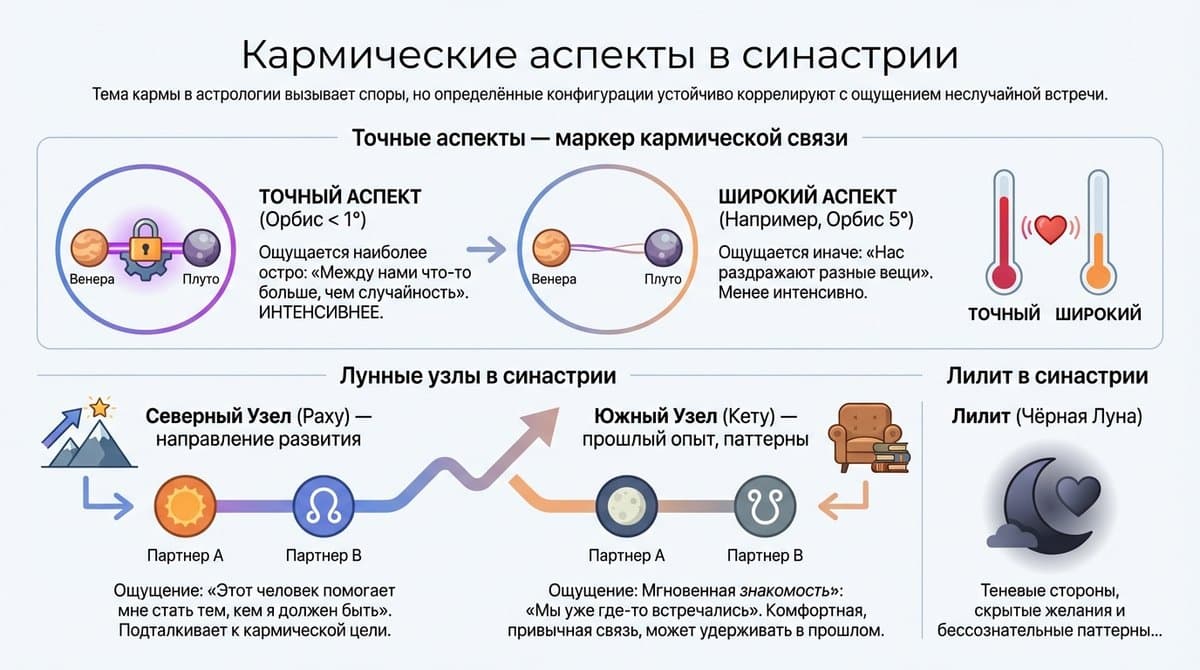 Кармические аспекты в синастрии