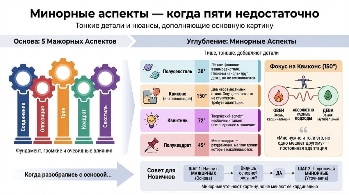 Минорные аспекты — когда пяти недостаточно