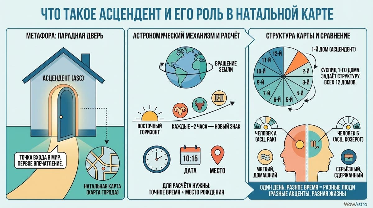 Что такое асцендент и как он появляется в натальной карте