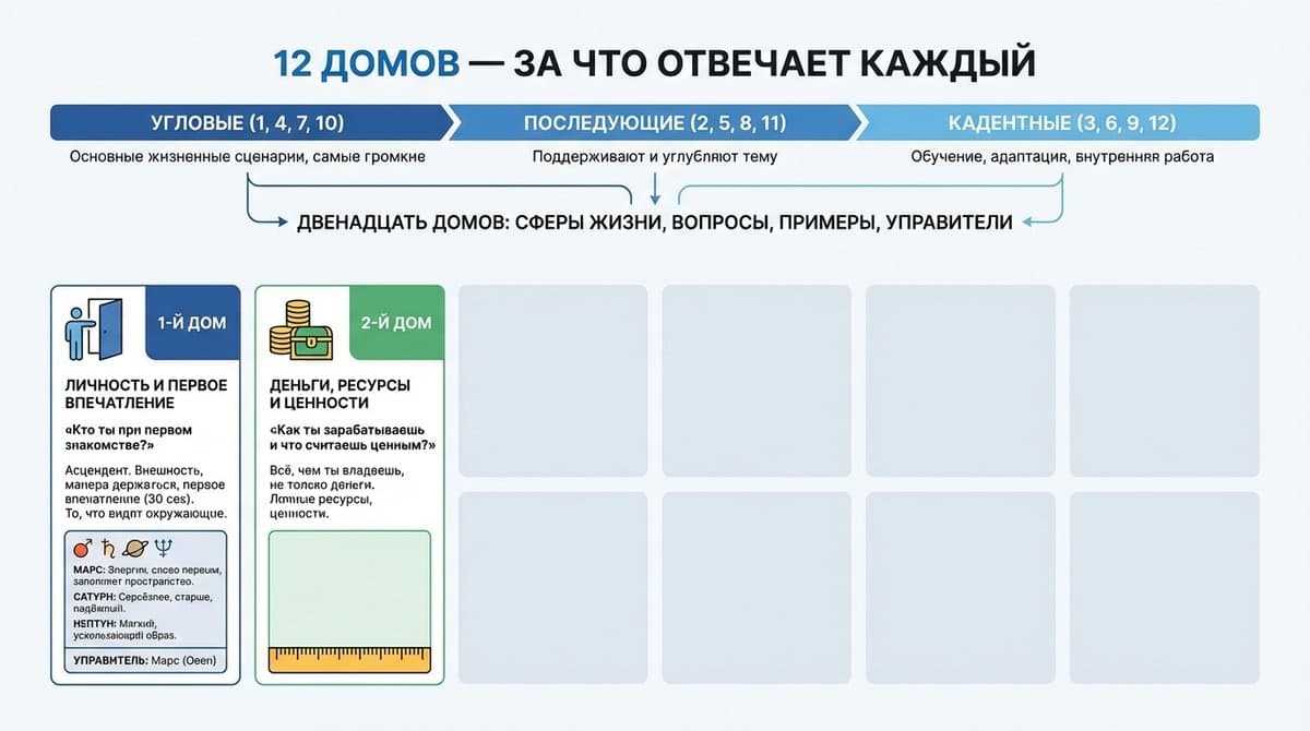 12 домов — за что отвечает каждый