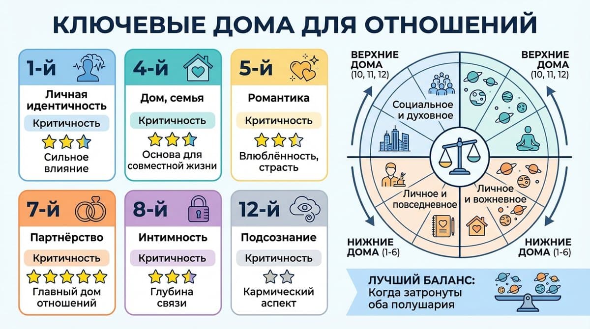 Какие дома самые важные для отношений