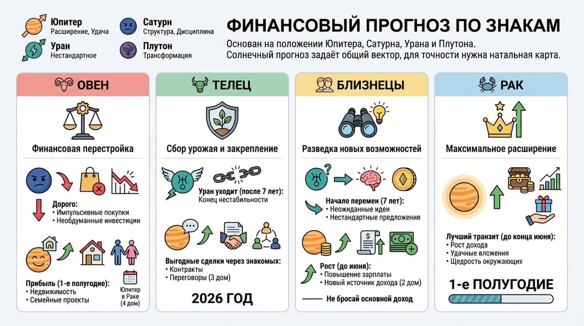 Финансовый прогноз по знакам