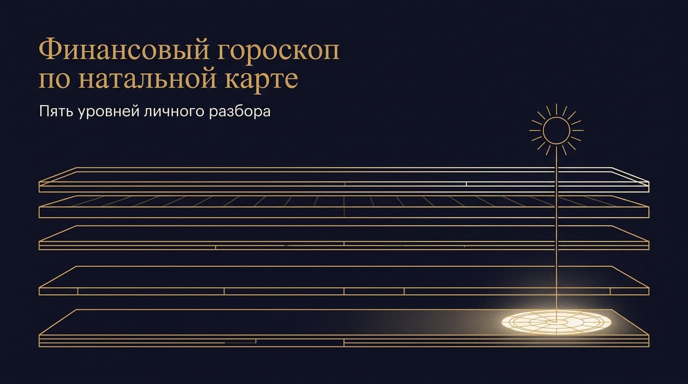 Финансовый гороскоп по натальной карте: 5 уровней анализа — от знака до тайминга