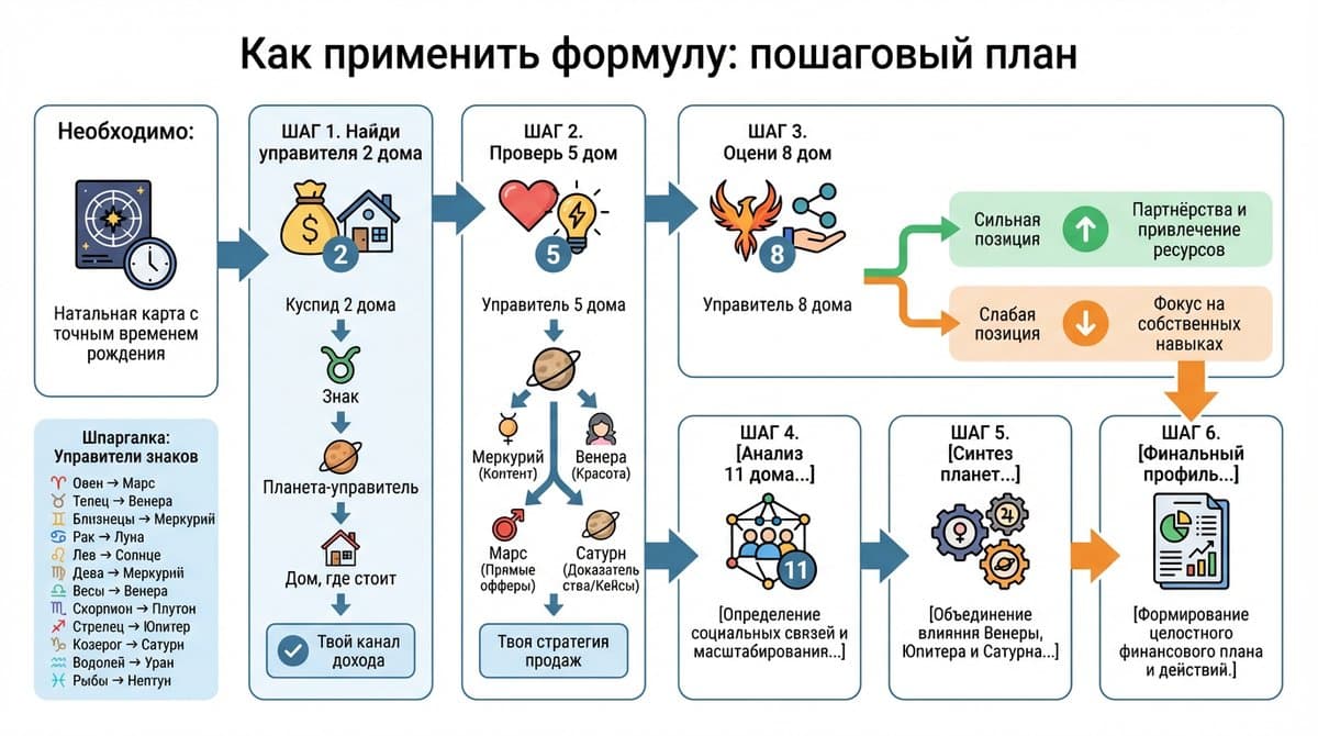 Как применить формулу: пошаговый план