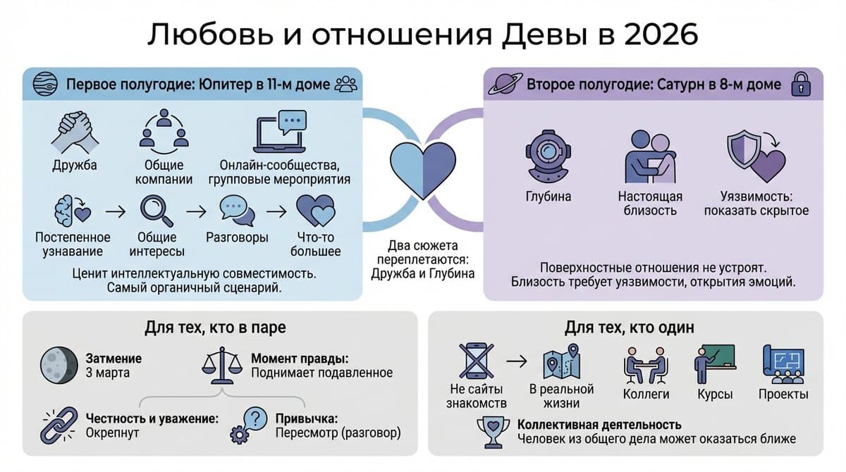 Любовный гороскоп для Девы на 2026 год