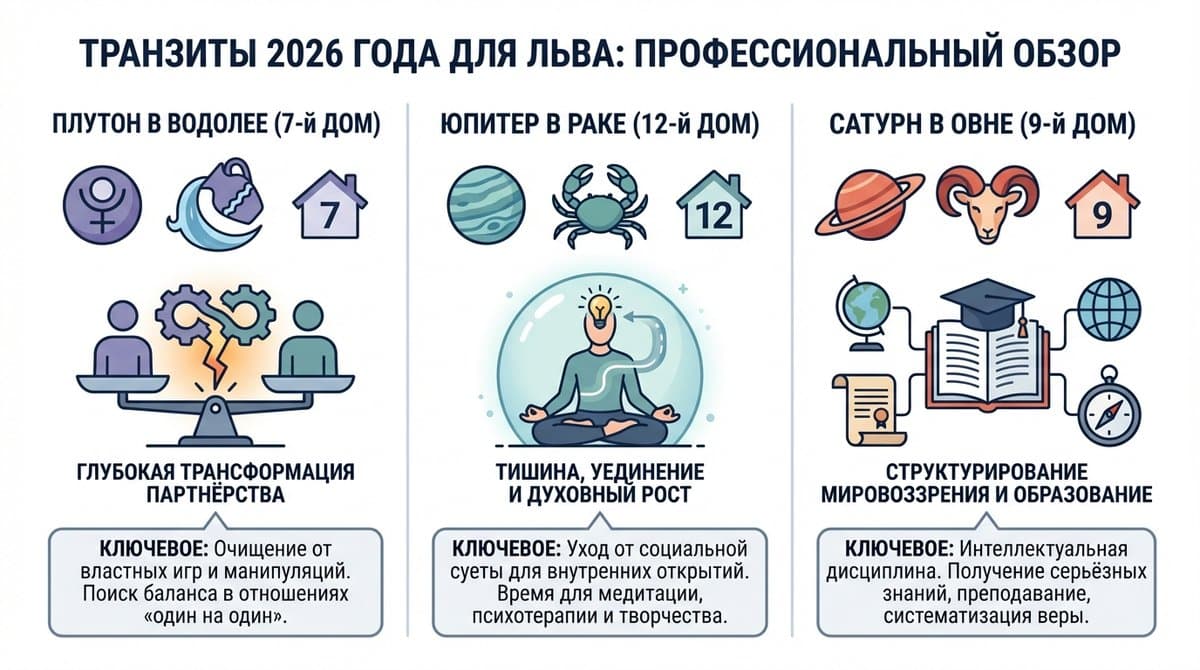 Транзиты 2026 года для Льва