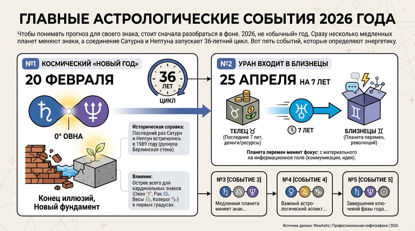 Главные астрологические события 2026 года