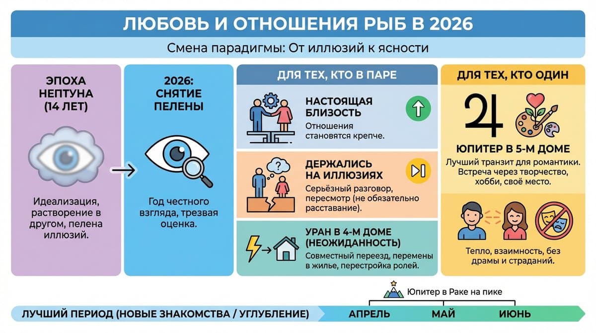 Любовный гороскоп Рыб на 2026 год