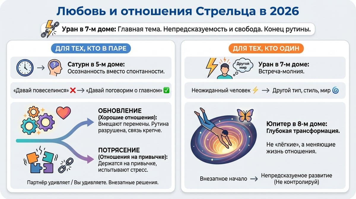 Любовный гороскоп Стрельца на 2026 год