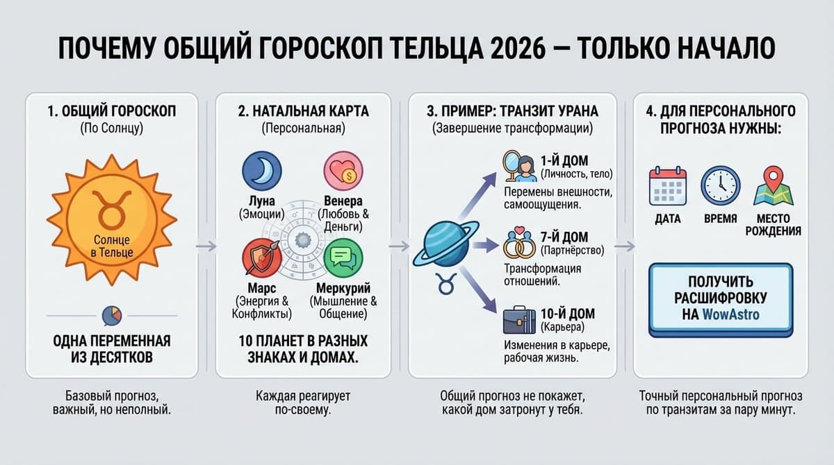 Почему общий гороскоп Тельца 2026 — только начало