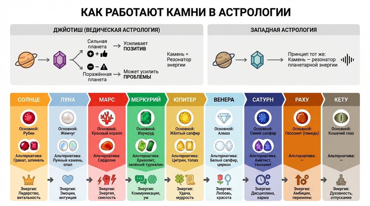 Как работают камни в астрологии