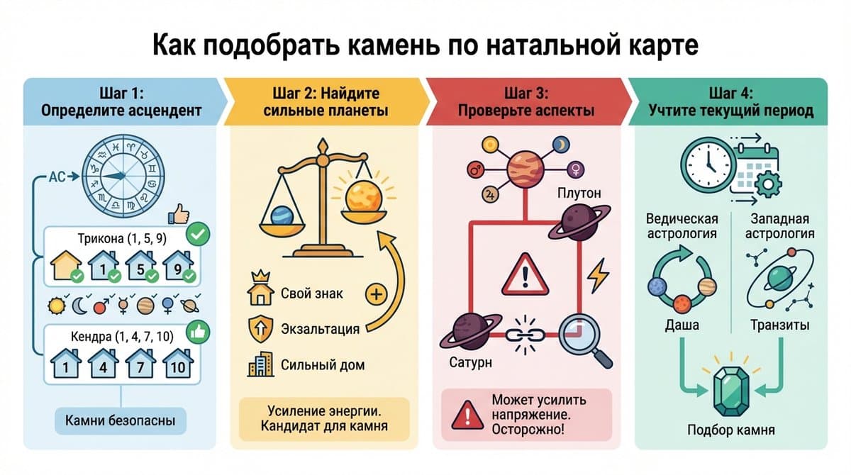Как подобрать камень по натальной карте