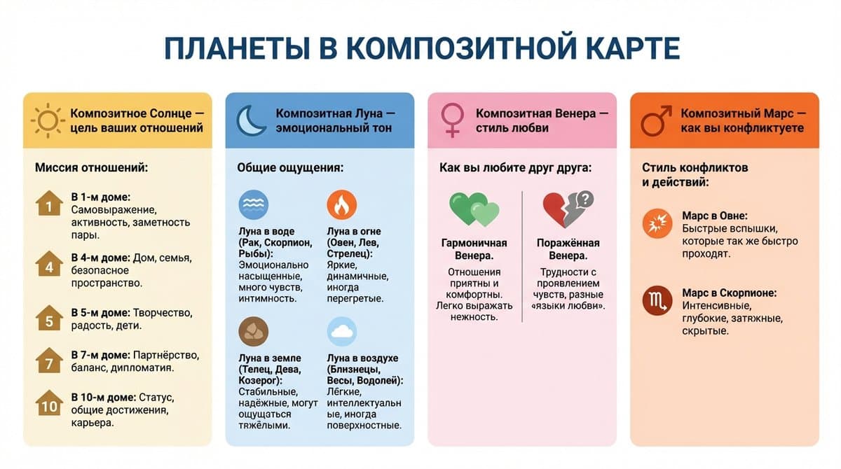 Планеты в композитной карте