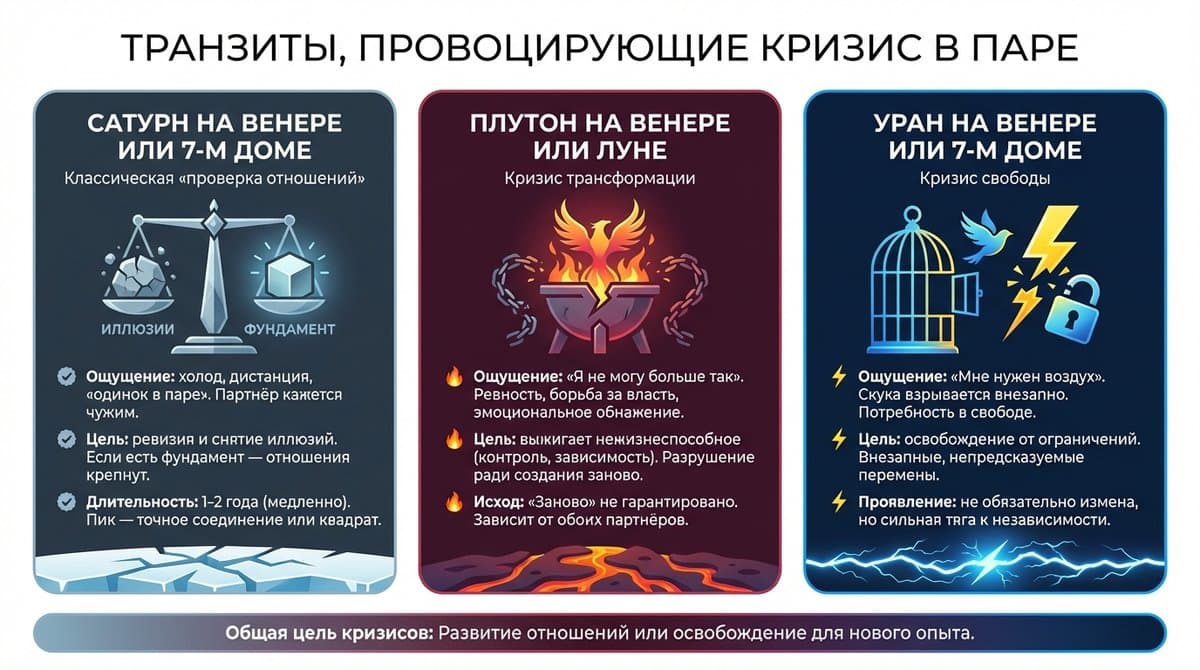 Транзиты, которые провоцируют кризис в паре