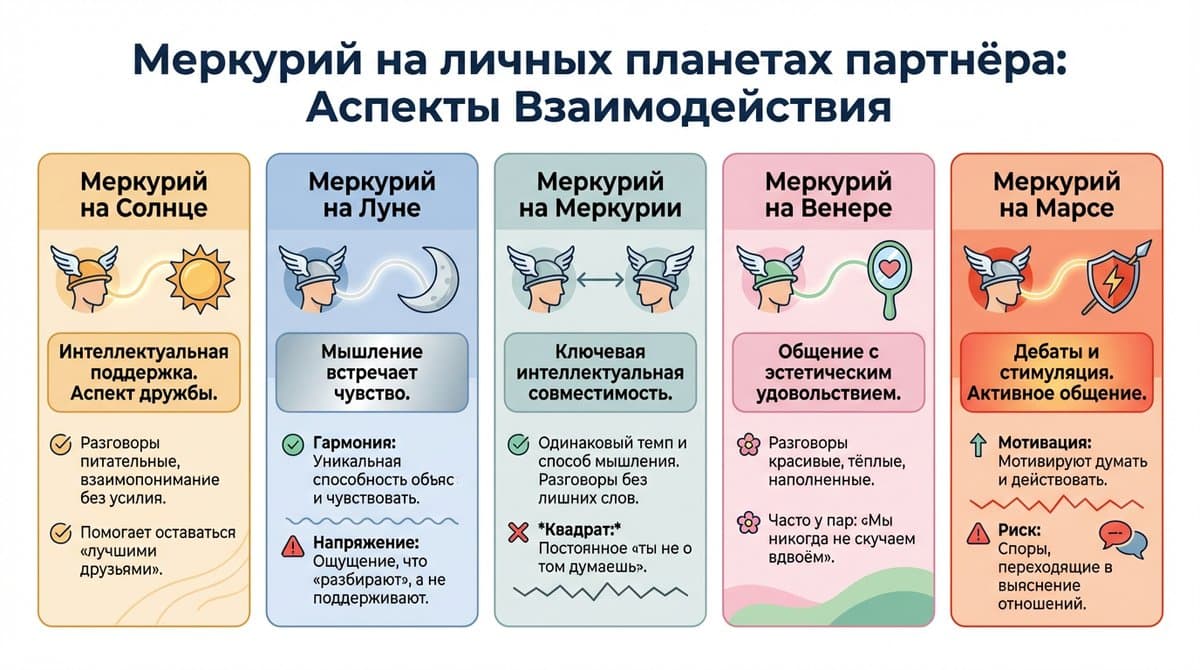 Меркурий на личных планетах партнёра