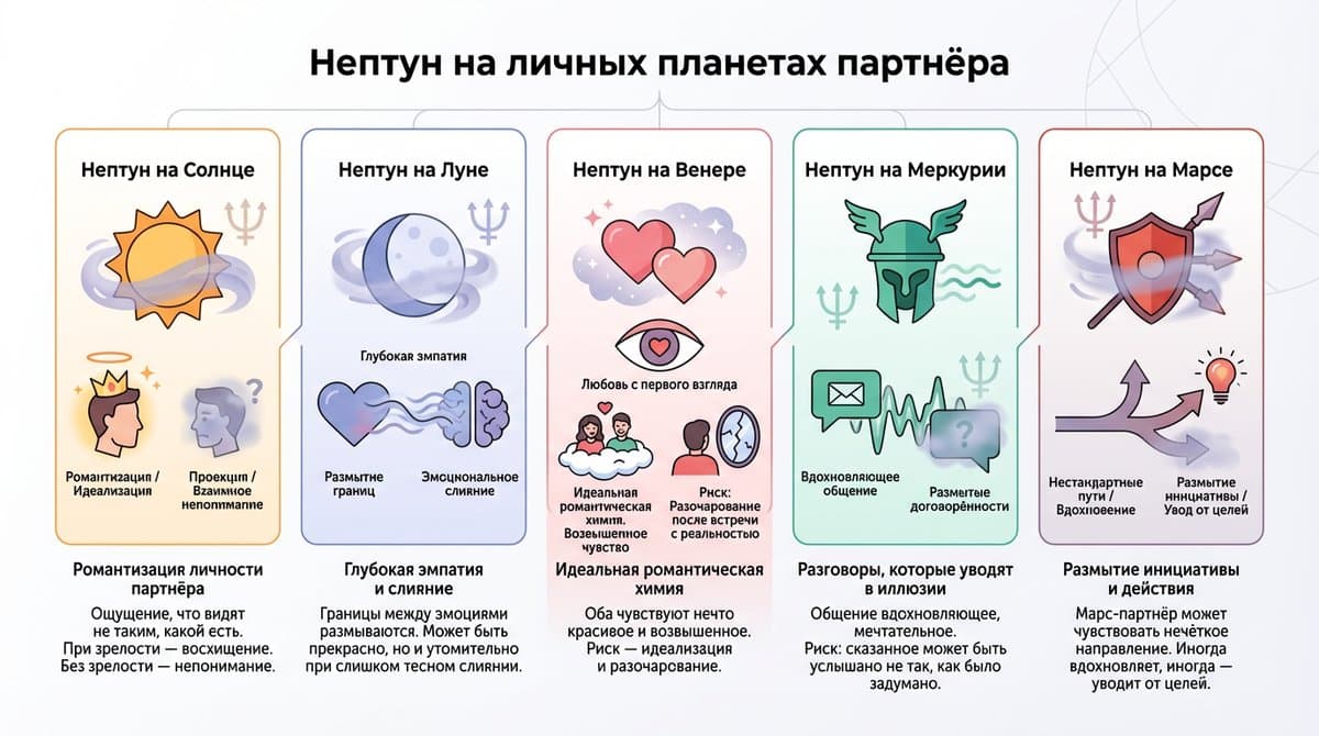 Нептун на личных планетах партнёра