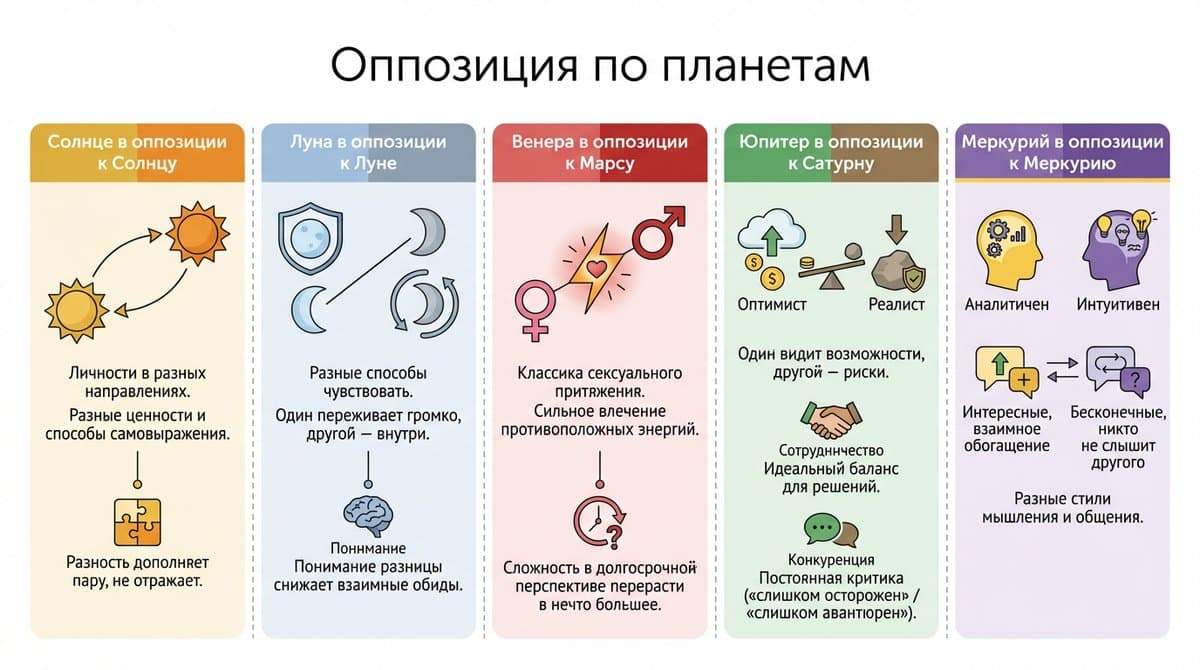 Оппозиция по планетам