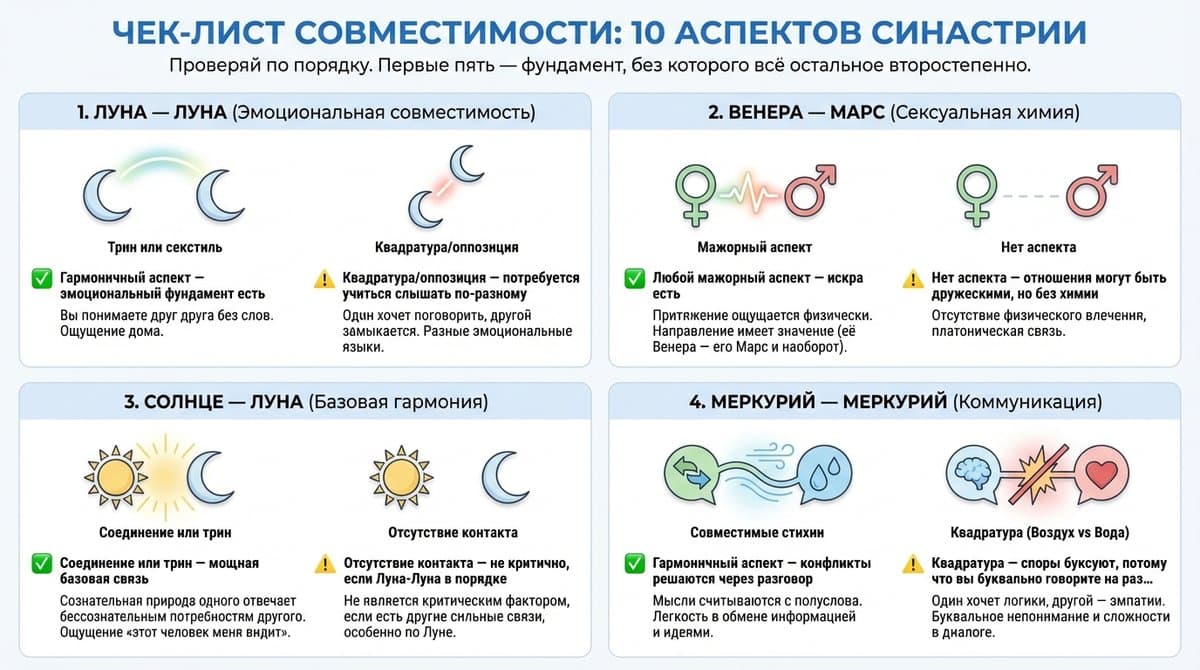10 аспектов синастрии, которые стоит проверить