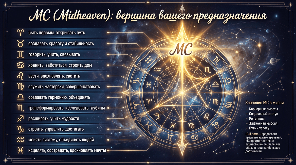 МС (Midheaven): вершина карты