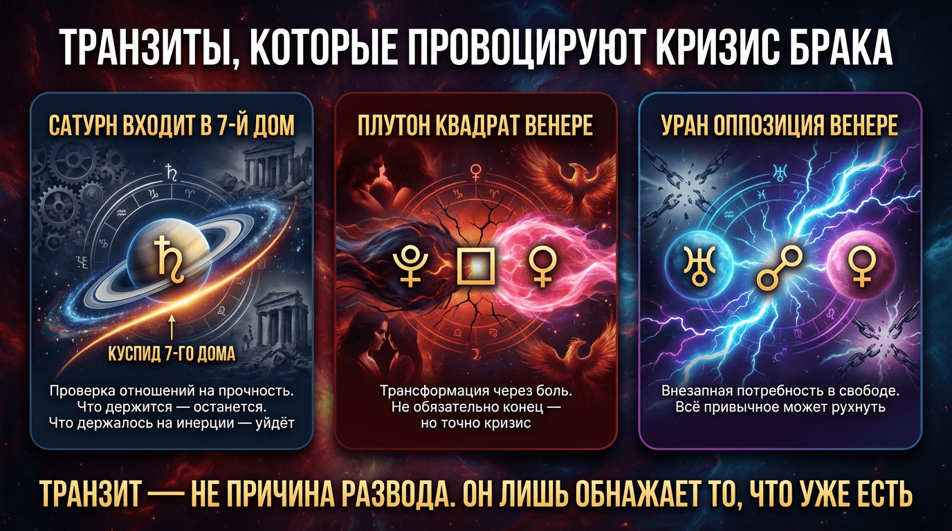 Транзиты, которые провоцируют разрыв