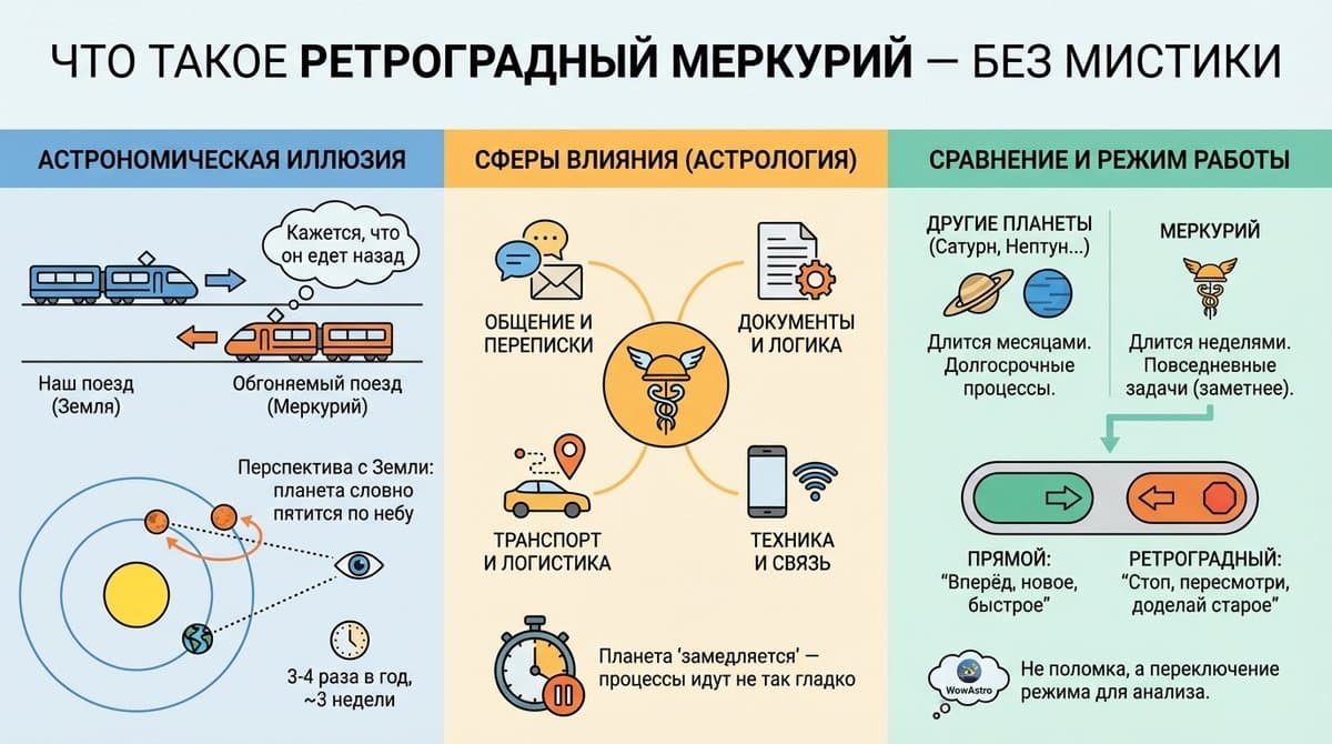 Что такое ретроградный Меркурий — без мистики