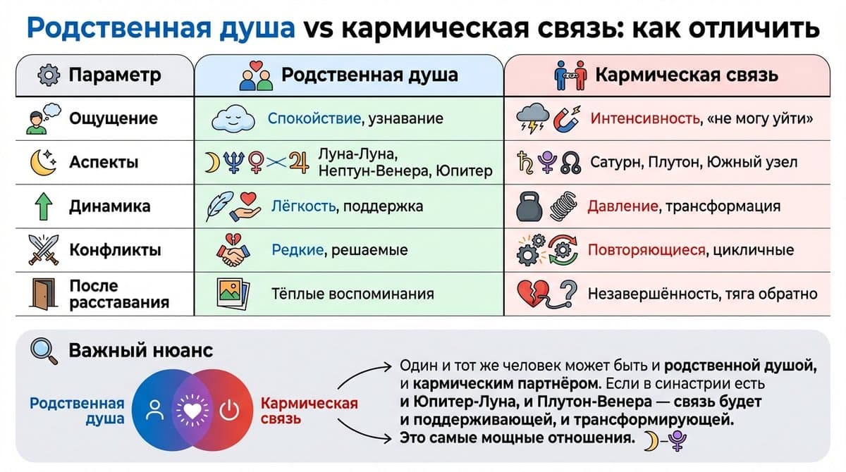 Родственная душа vs кармическая связь: как отличить