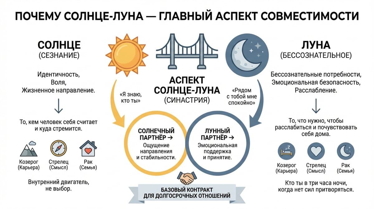 Почему Солнце-Луна -- главный аспект совместимости