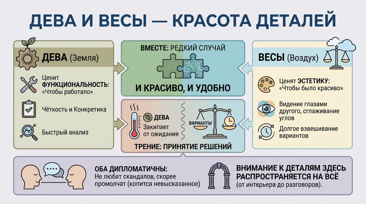 Дева и Весы — красота деталей
