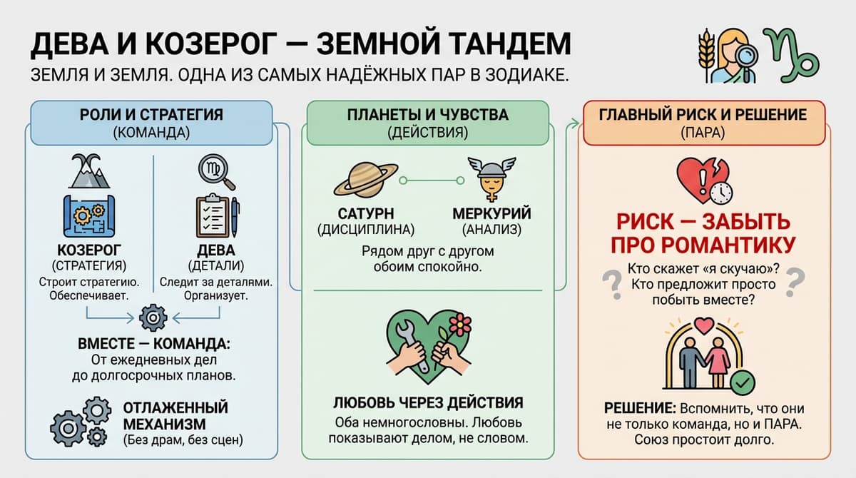 Дева и Козерог — земной тандем