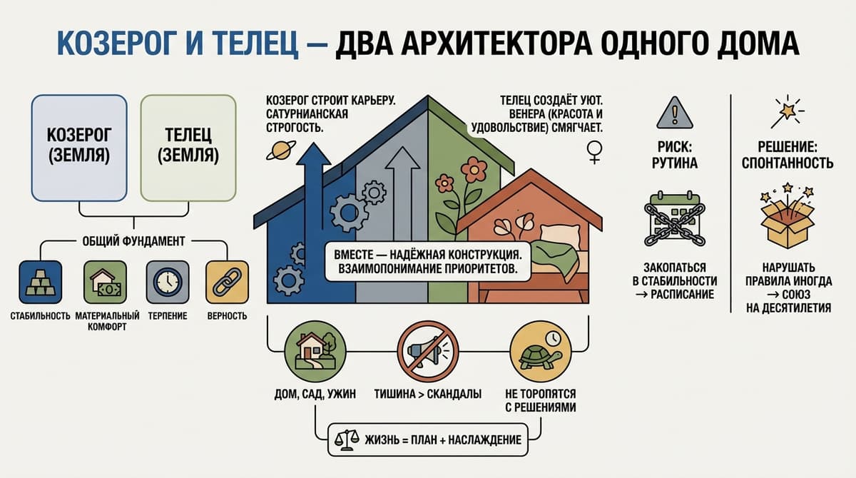 Козерог и Телец — два архитектора одного дома