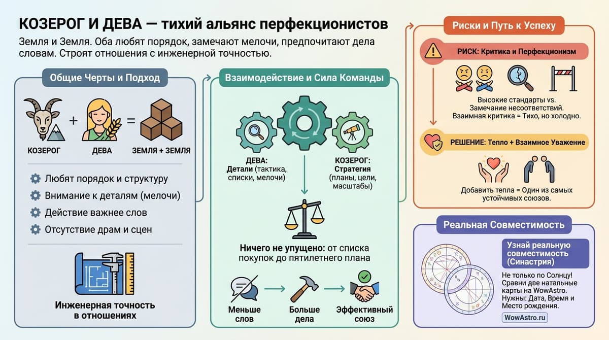 Козерог и Дева — тихий альянс перфекционистов